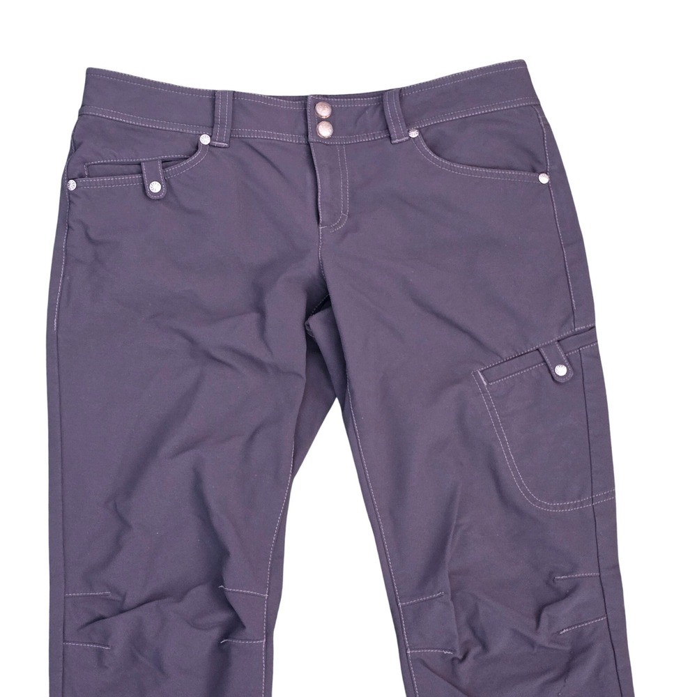 Athleta Womens Black Hiking Cargo Pants Snap Ankle Size 8